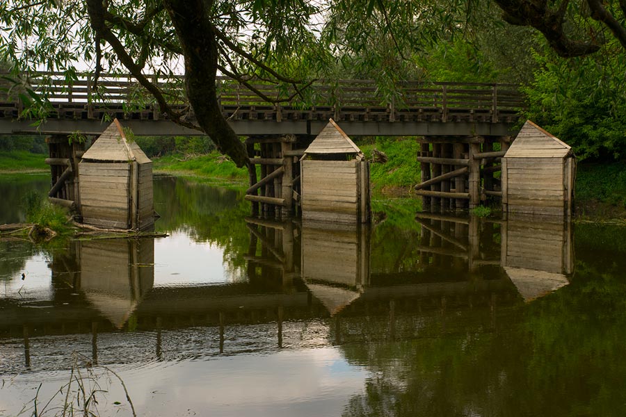Dołhobyczów, most drewniany na odnodze Bugu