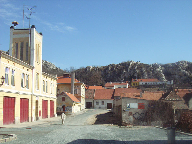 Uliczka w mieście Mikulov, Czechy